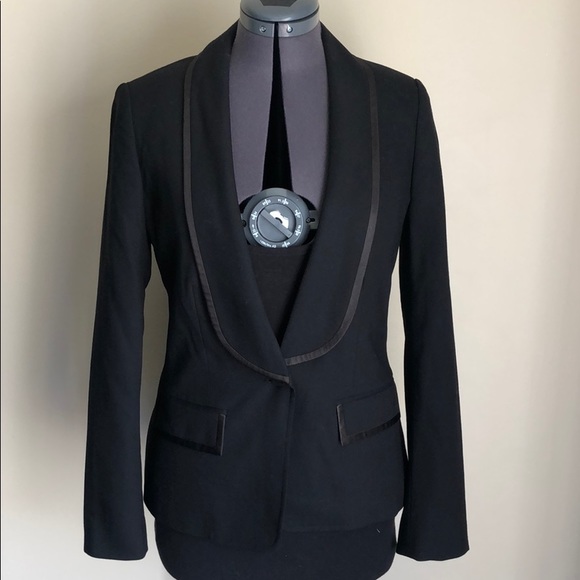 Club Monaco black tuxedo blazer; size 6 - Picture 2 of 8